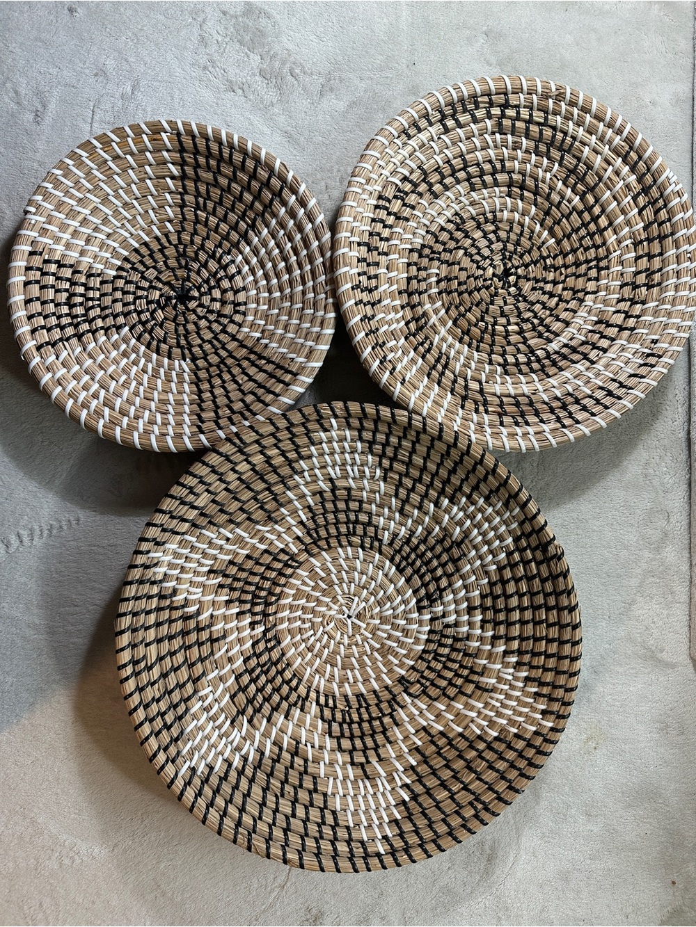 Boho Seagrass Woven Wall Art Set
